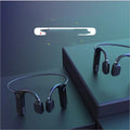 MD04 black bone conduction Bluetooth headset with hanging-ear design and bilateral stereo