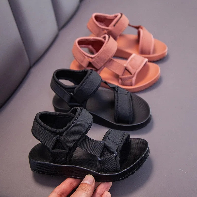 School breathable casual shoes for men, black artificial leather, non-slip plain design