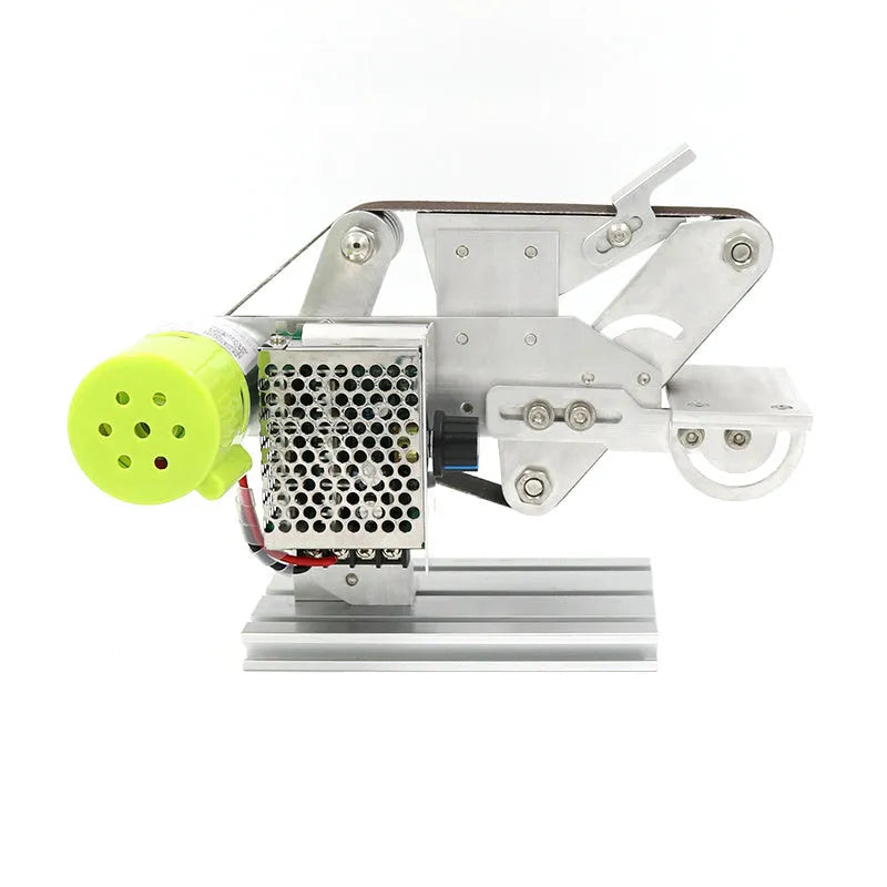 895 fixed-angle belt sharpening machine with speed adjustment dial and compact desktop design