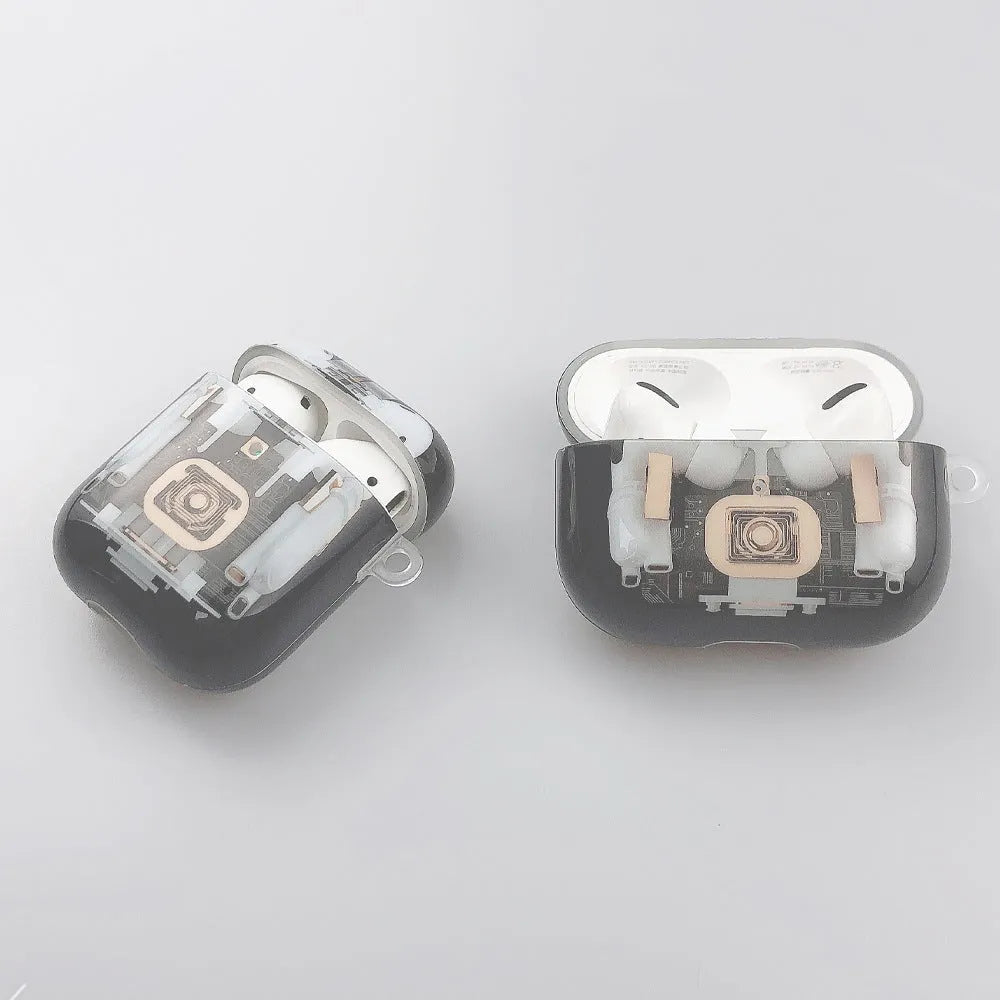 Steampunk mechanical design TPU protective case for Apple AirPods 1st and 2nd generation