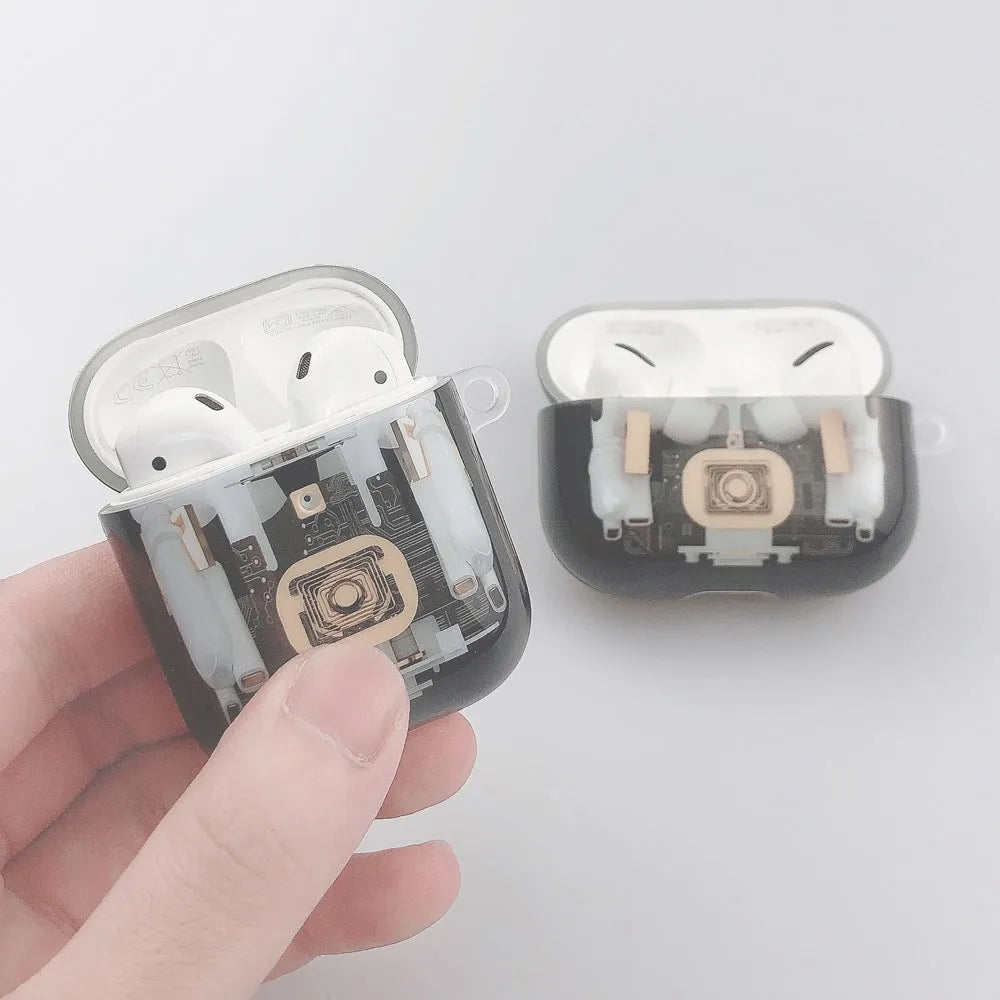 Steampunk mechanical design TPU protective case for Apple AirPods 1st and 2nd generation