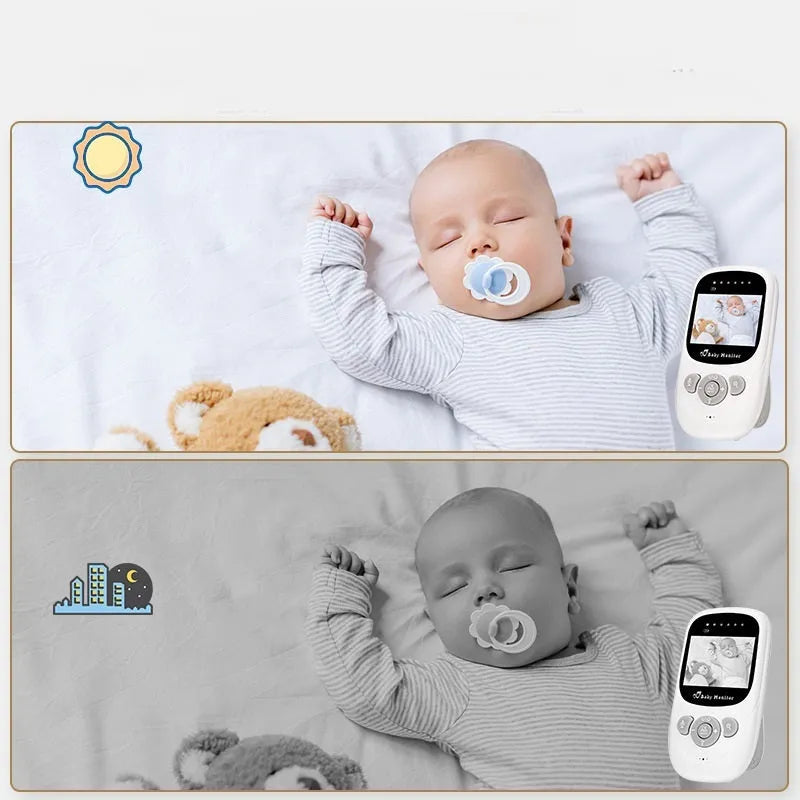 Wireless indoor baby monitor camera with 2MP CMOS sensor, 1080P resolution, 3.6mm lens and motion detection.