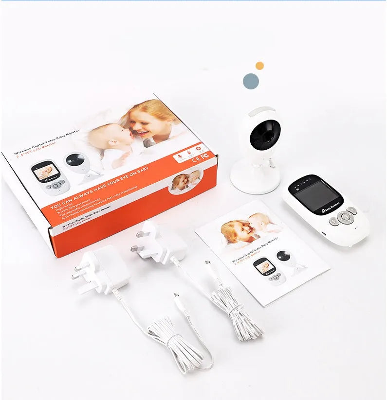 Wireless indoor baby monitor camera with 2MP CMOS sensor, 1080P resolution, 3.6mm lens and motion detection.