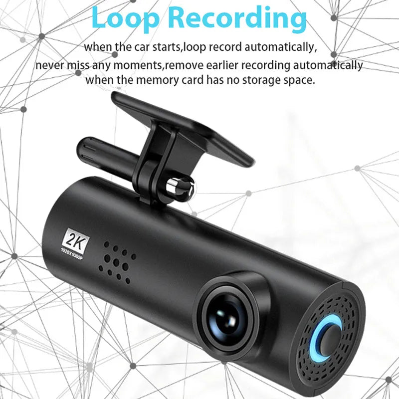LF9 lipstick-style WiFi driving recorder with wide-angle lens for car dashboard