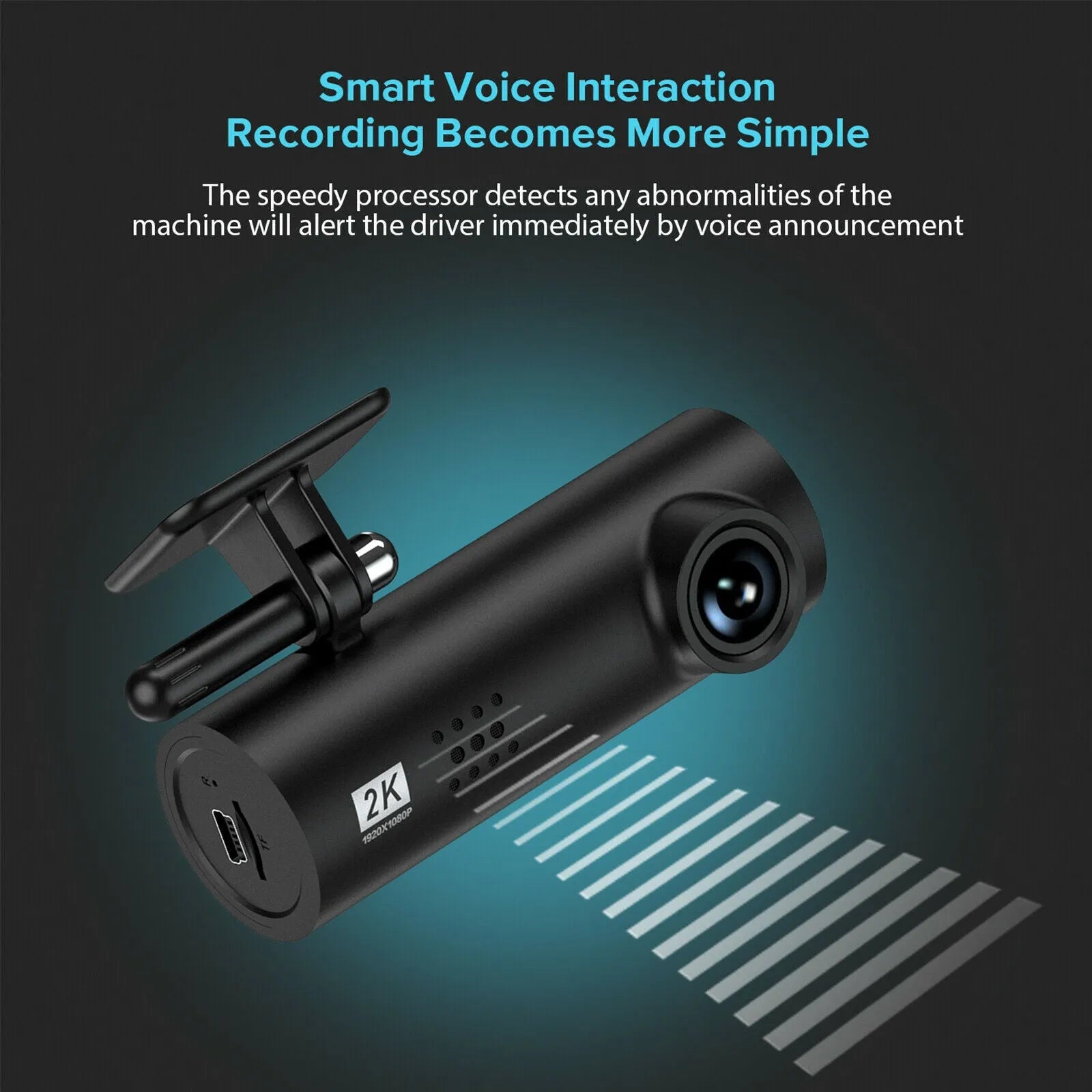 LF9 lipstick-style WiFi driving recorder with wide-angle lens for car dashboard