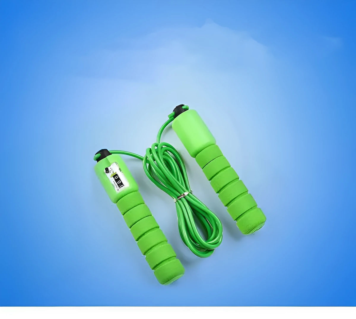 Adult synchronized sports skipping rope with counting function and sponge handles