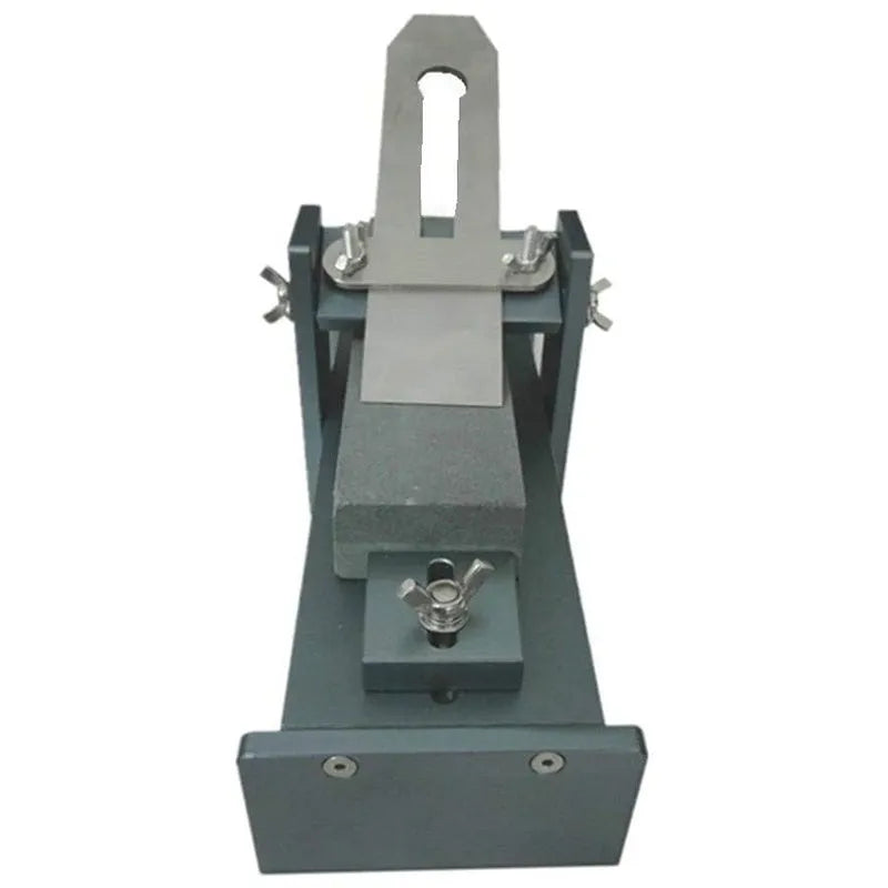 Fixed angle woodworking sharpener tool made of aluminium alloy and stainless steel for chisels and planer blades.