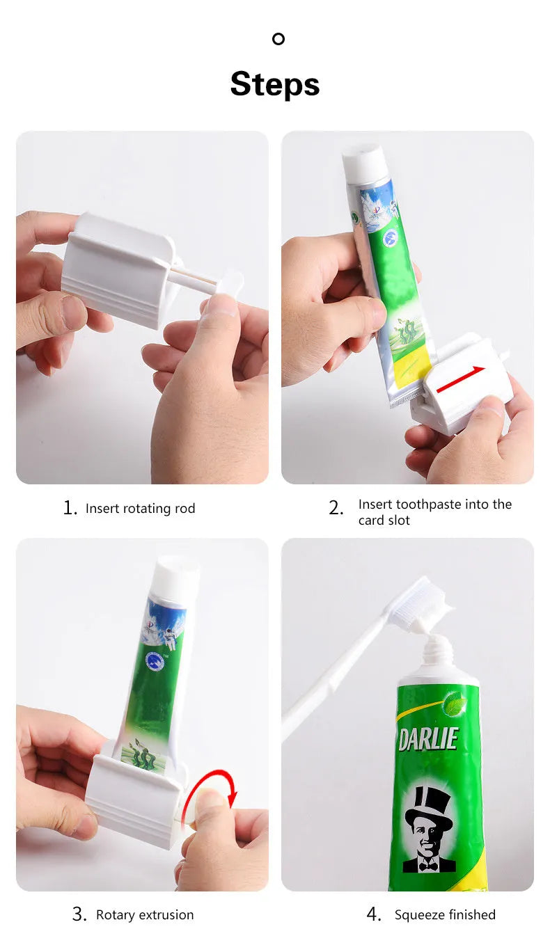 Large toothpaste squeezer in white plastic with ABS material for bathroom use