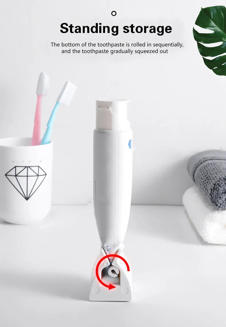 Large toothpaste squeezer in white plastic with ABS material for bathroom use