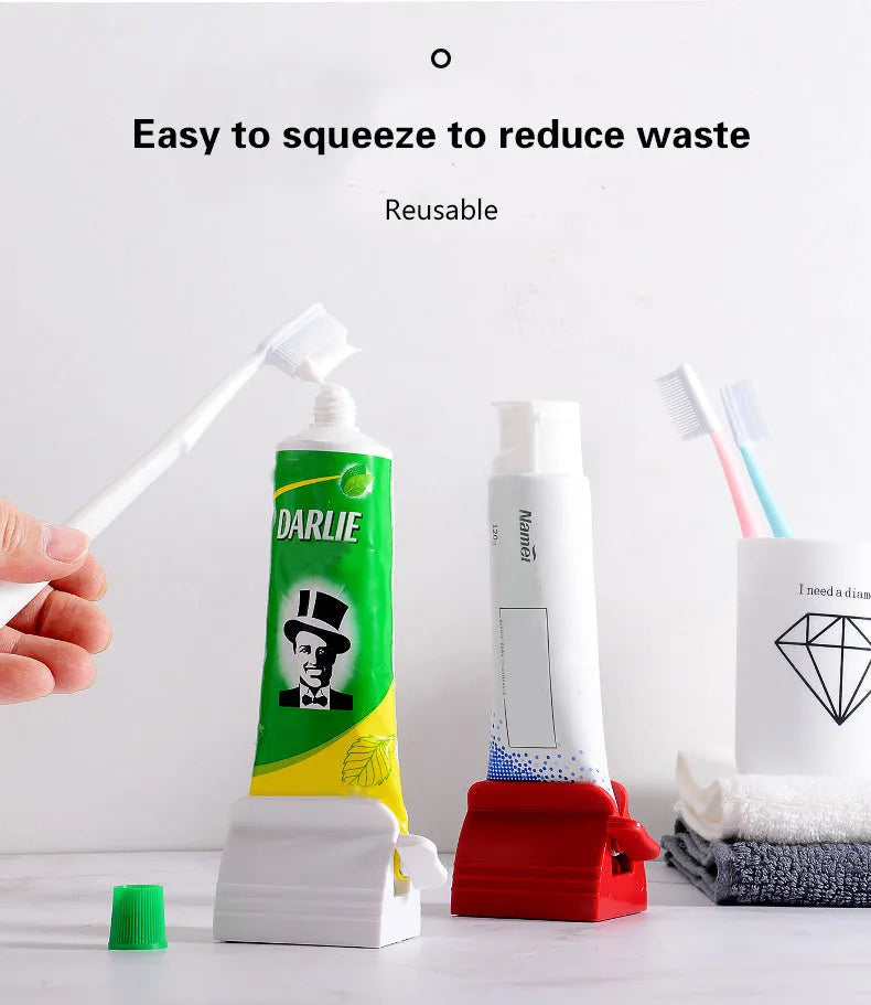 Large toothpaste squeezer in white plastic with ABS material for bathroom use