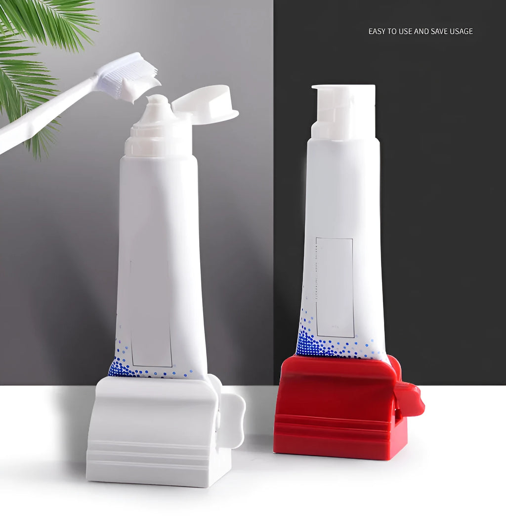 Large toothpaste squeezer in white plastic with ABS material for bathroom use