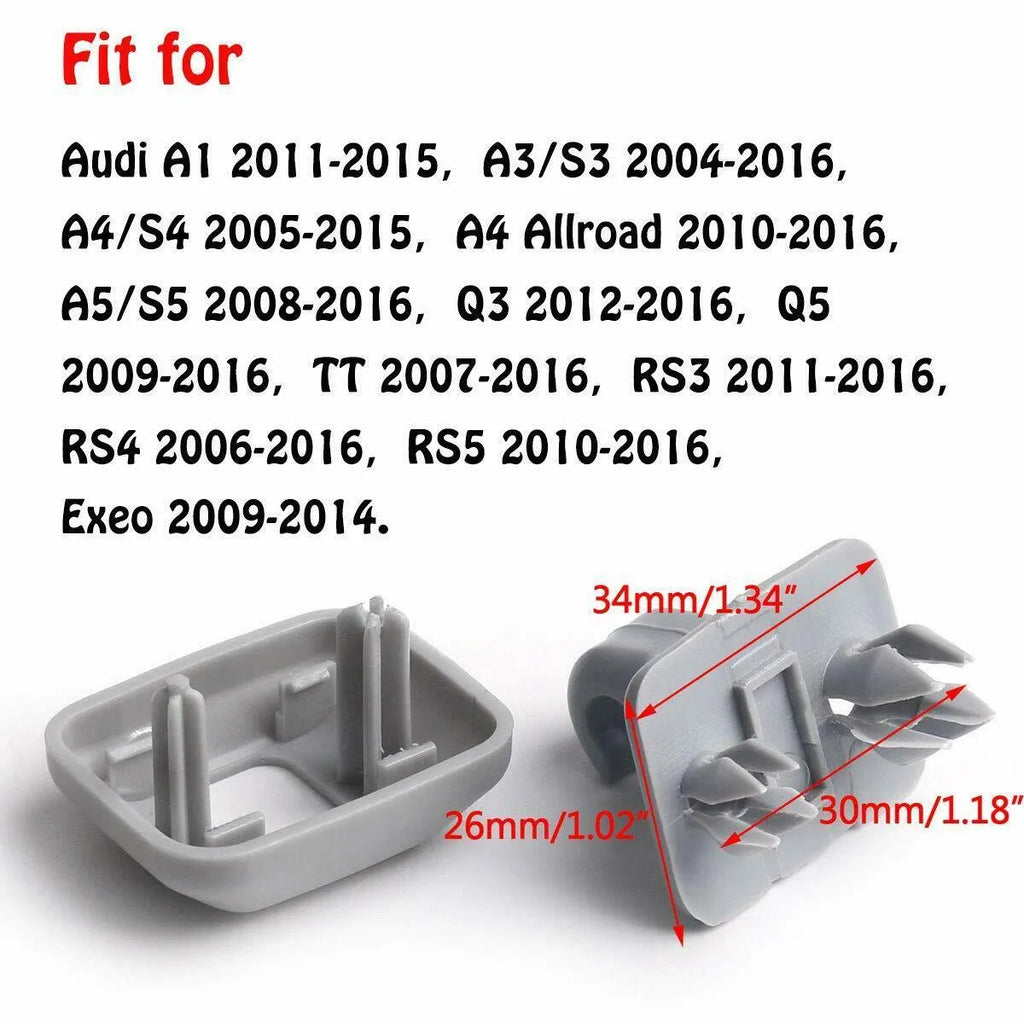GM sun visor baffle clip in grey, beige or black, single plastic replacement buckle retainer