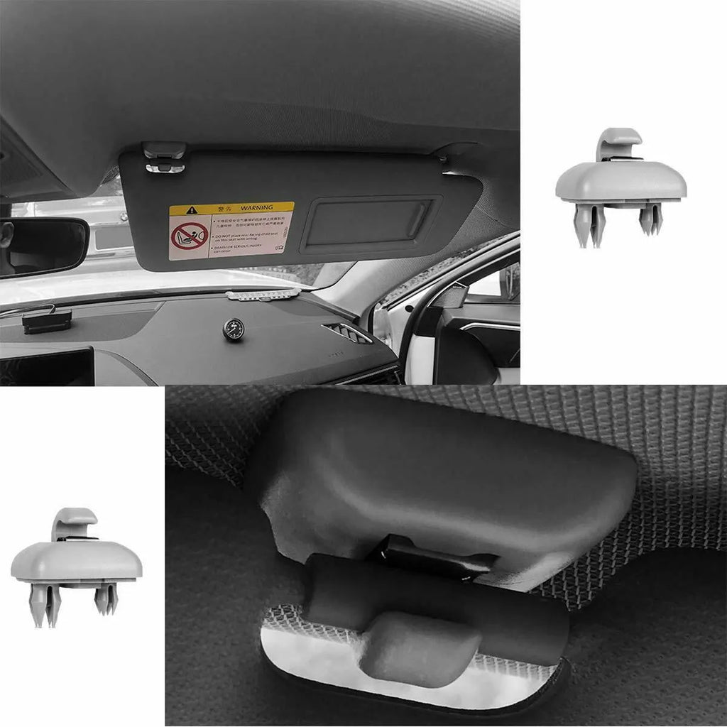 GM sun visor baffle clip in grey, beige or black, single plastic replacement buckle retainer