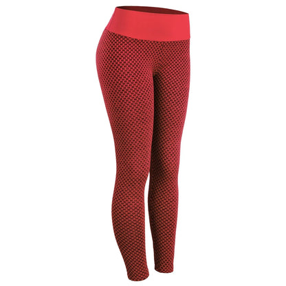 Chic plaid yoga pants for women with a high-waisted, seamless design and breathable fabric