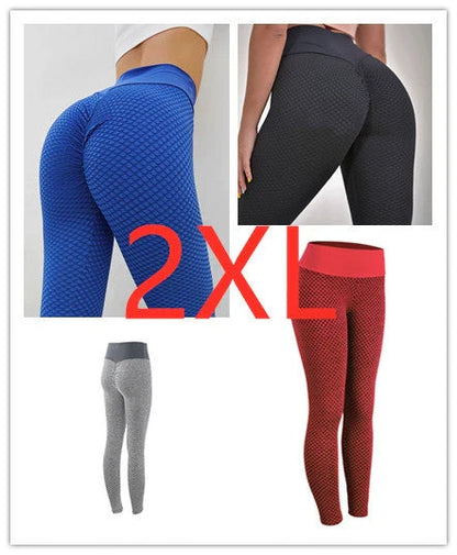 Chic plaid yoga pants for women with a high-waisted, seamless design and breathable fabric