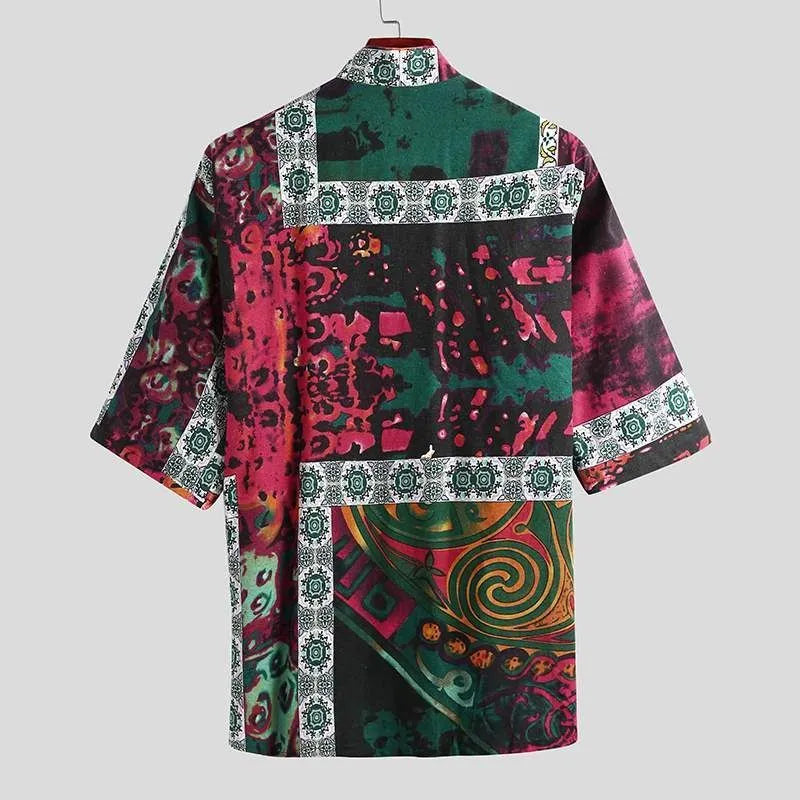 Men's 100% cotton printed lace-up V-neck half-sleeve pajama set in blue, red, and rose for summer