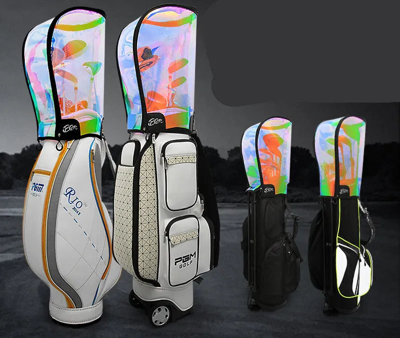 Universal colourful laser rainbow ball bag cap with adjustable buckle