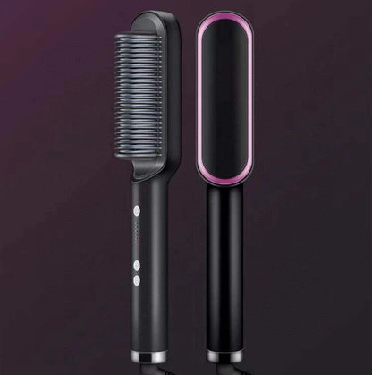 Premium 2-in-1 Hair Straightener & Curling Iron with Negative Ion Technology for Smooth, Shiny Hair