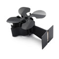 Black Yotsuba pattern heat-powered fireplace fan for wood stoves