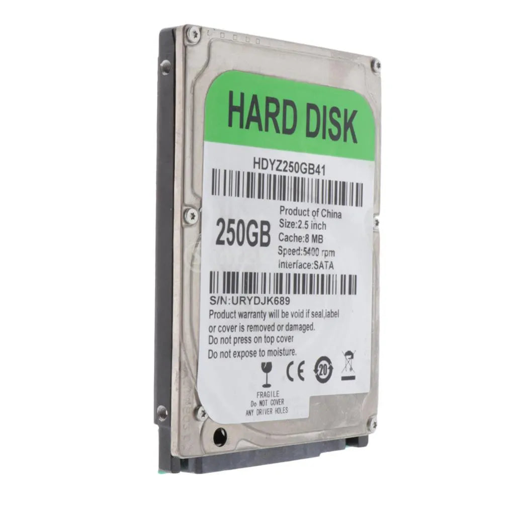 2.5 inch SATA laptop hard drive with multiple capacities from 80GB to 1TB