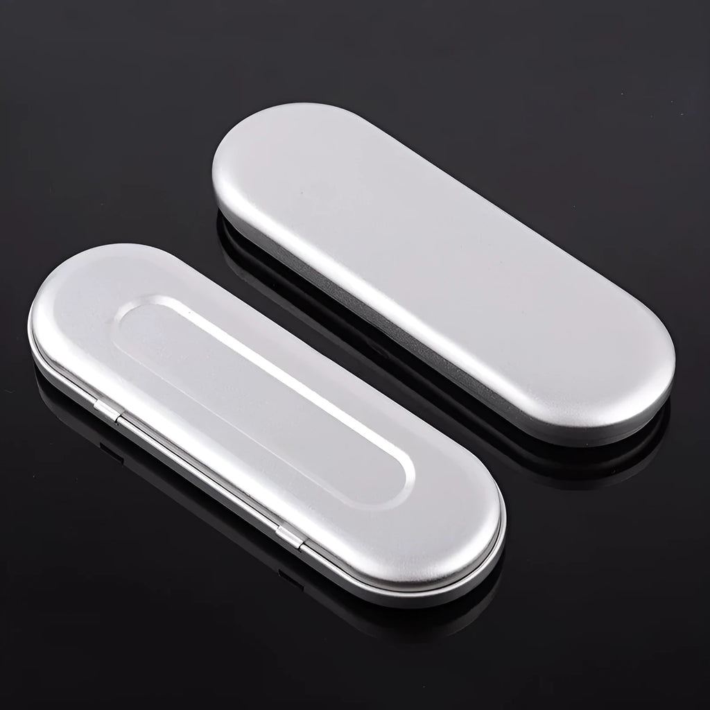 Rectangular frosted iron tinplate box for pen and pencil storage