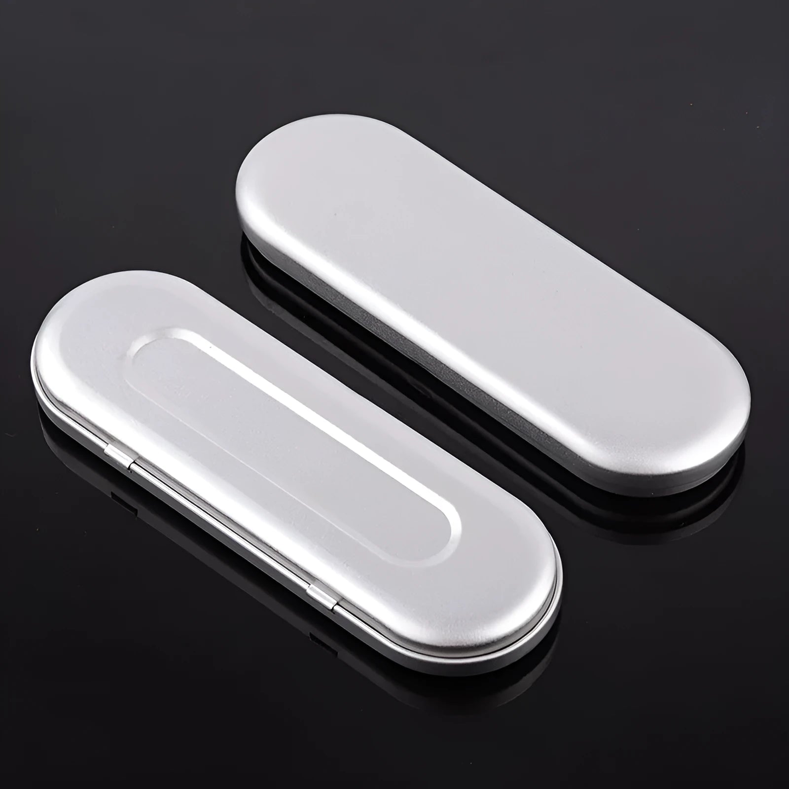 Rectangular frosted iron tinplate box for pen and pencil storage