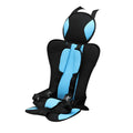 Portable toddler seat mat in soft fabric measuring 53x24cm for dining and travel use, suitable for ages 6 months to 12 years