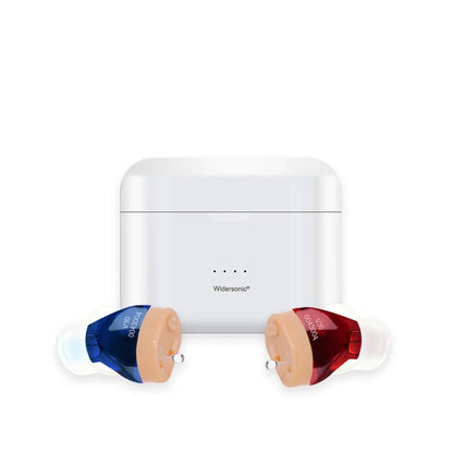 Rechargeable hearing amplifier for the elderly with clear sound enhancement features