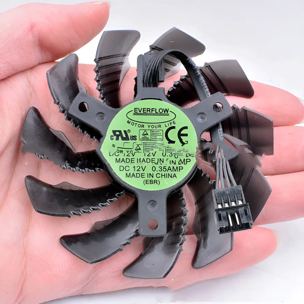 Anchaopu T128010su 12V 0.35A grey DC fan for graphics cooling and heat dissipation