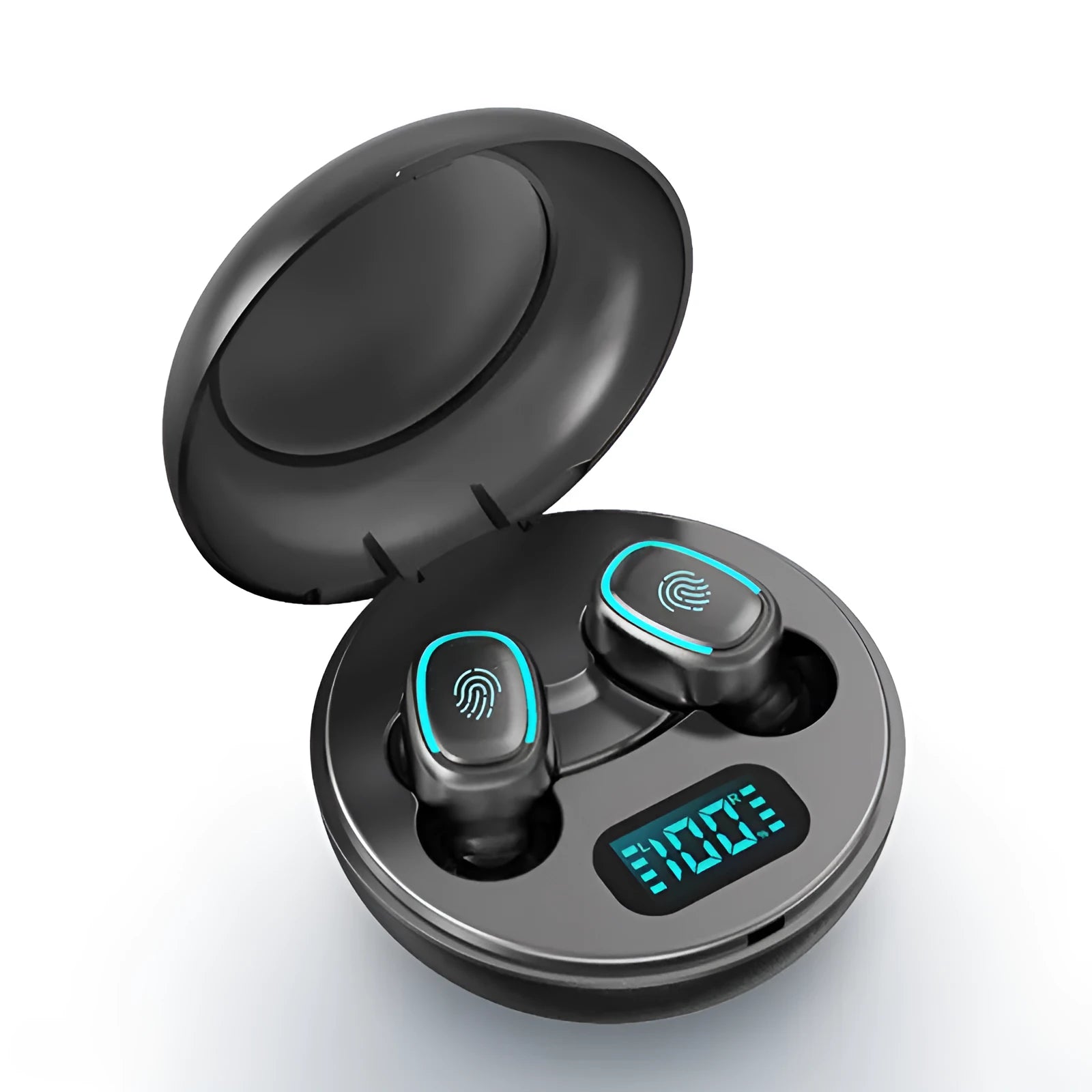 Private mode Bluetooth TWS earbuds in white, black or red colours with earplug design