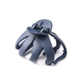 Children's hair clips in small and large sizes, shown in six colours including green, dark blue, wine red, black, dark pink, and blue grey.