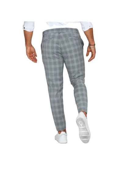 Men's stylish plaid casual pants in various colors and sizes