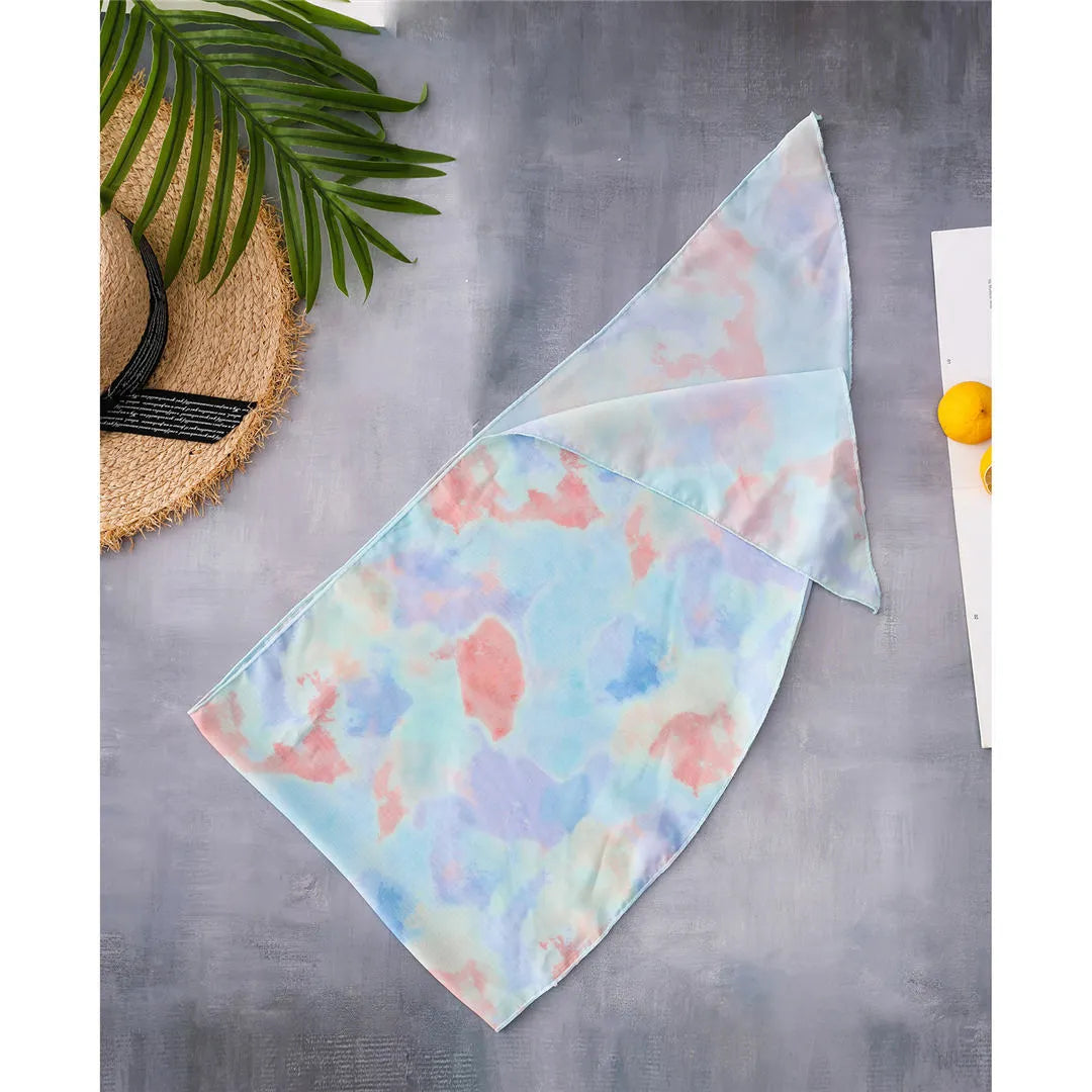 Ladies split swimsuit tie-dye bikini in colour 9944 with chest pad, polyester, two-piece set