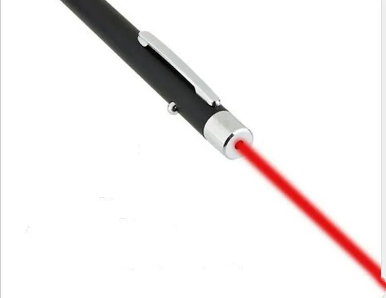 Black conference pointer pen with red laser light for presentations