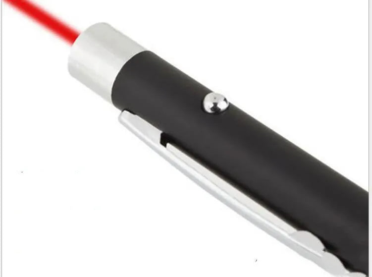 Black conference pointer pen with red laser light for presentations