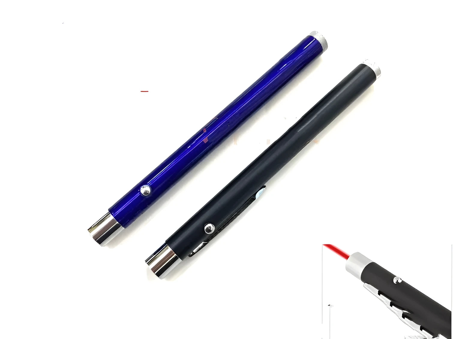 Black conference pointer pen with red laser light for presentations