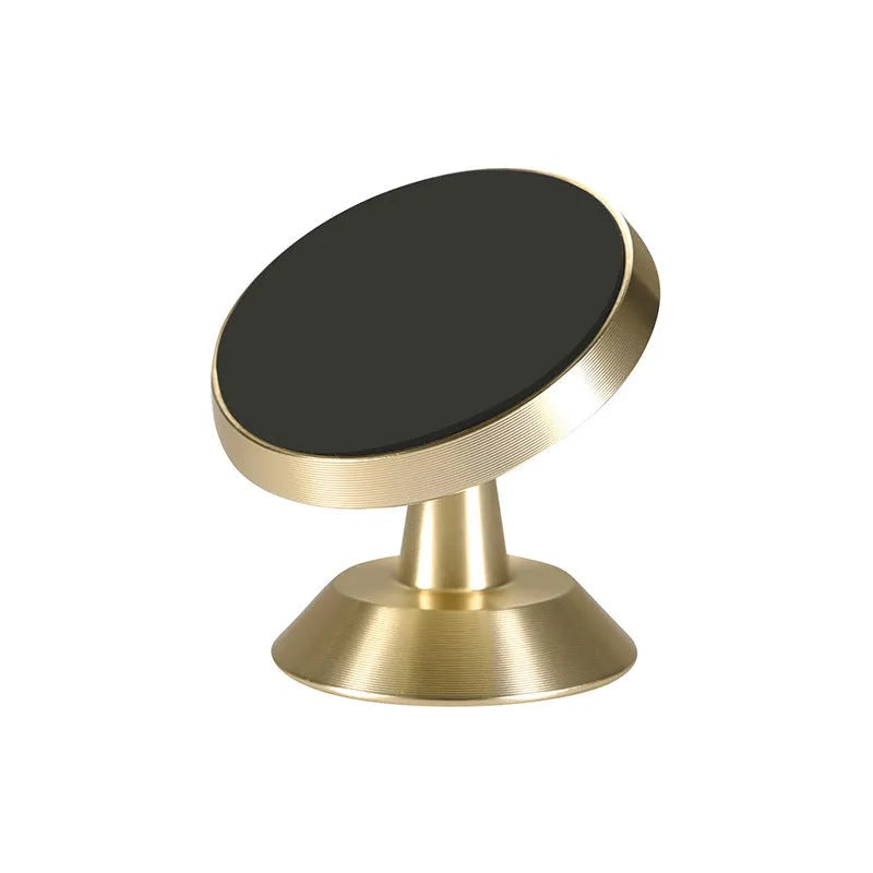 A universal magnetic car phone holder in black, silver, or gold, measuring 35.5mm by 40mm.