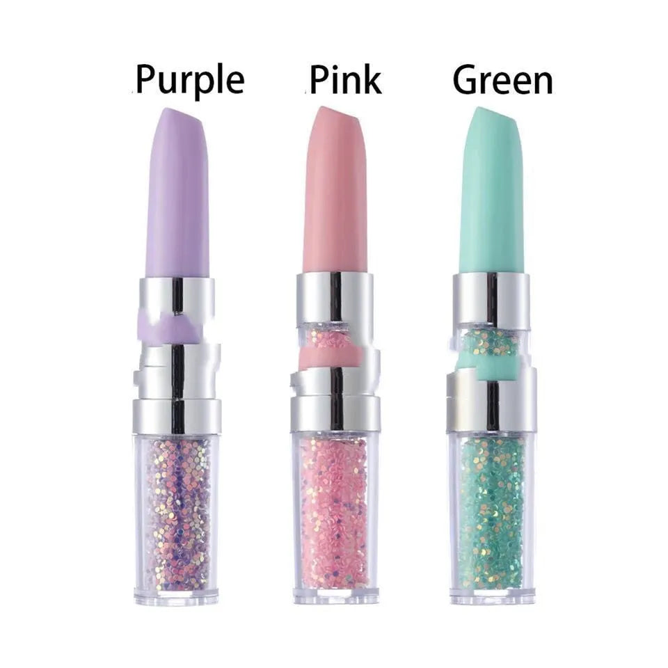 A plastic diamond painting point drill pen for manual diamond placement, shown in pink, purple, and green colour options.