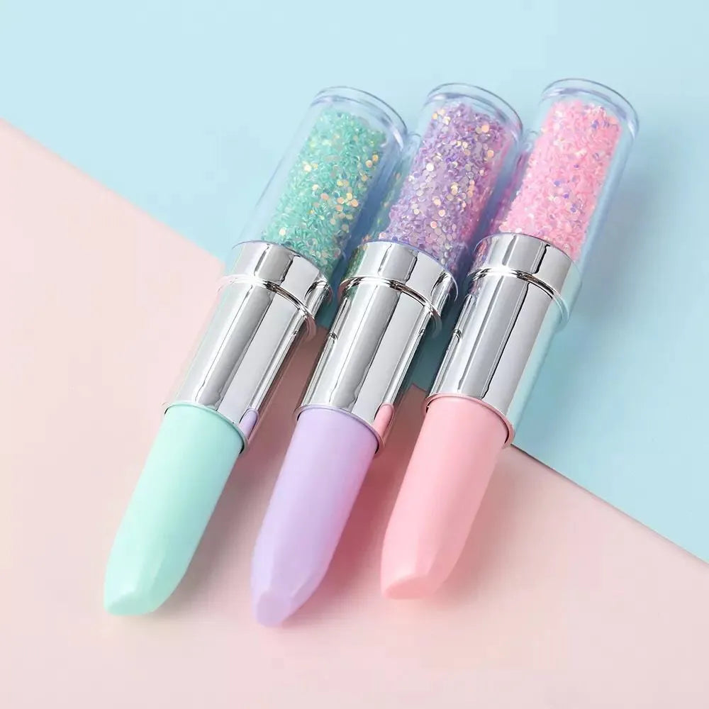 A plastic diamond painting point drill pen for manual diamond placement, shown in pink, purple, and green colour options.