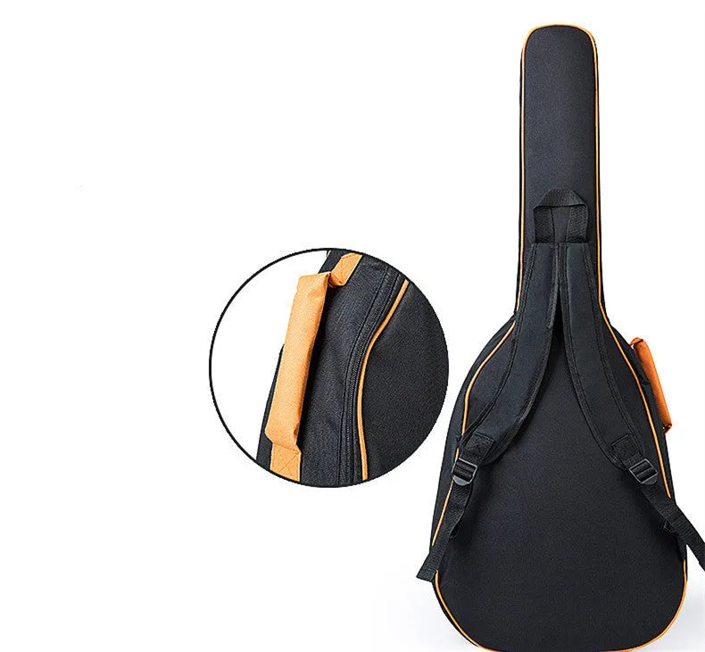 Universal A3 acoustic guitar bag in orange Oxford cloth with double shoulder straps