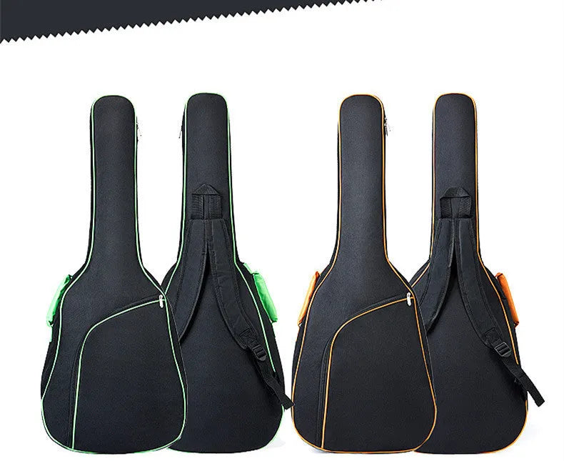 Universal A3 acoustic guitar bag in orange Oxford cloth with double shoulder straps