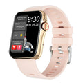 D06 smart watch with colour screen on liquid silicone strap showing split screen display