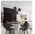 Glass chandelier with Rubik's Cube design in black finish for living room dining room bedroom stairwell