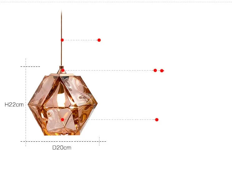 Glass chandelier with Rubik's Cube design in black finish for living room dining room bedroom stairwell