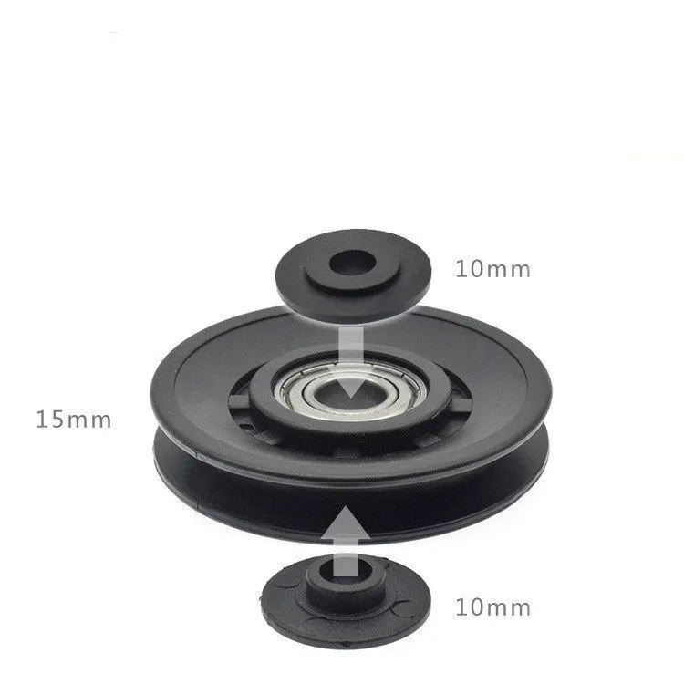 Stainless steel fitness pulley with U-shape guide, 10mm and 15mm inner hole options, movable type