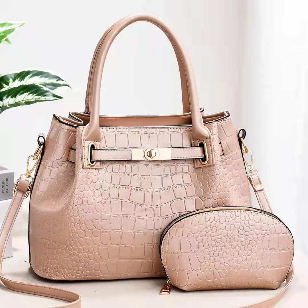 Large capacity women's PU shoulder bag in solid colour with single shoulder strap, available in multiple colours