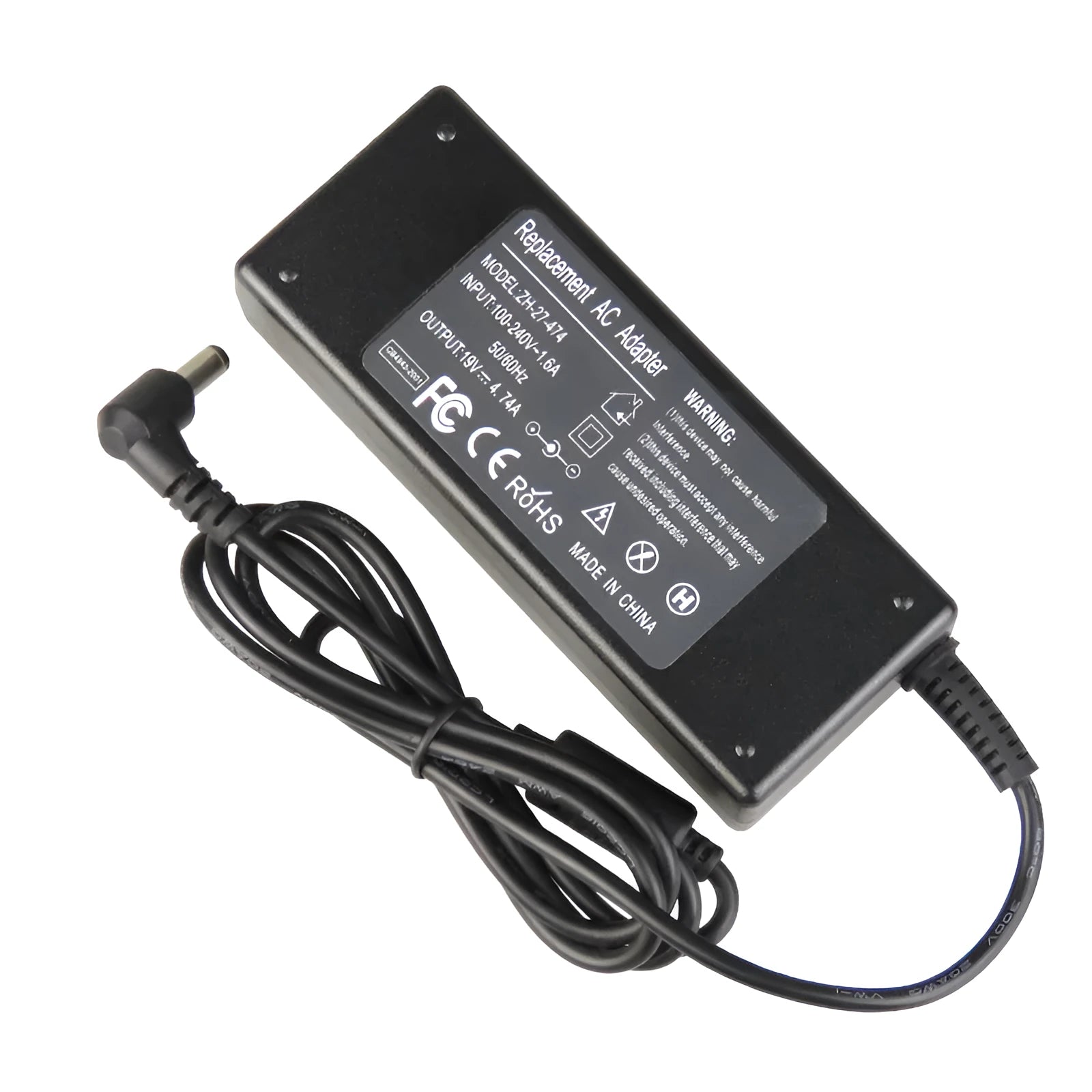 90W black multi-function notebook power adapter with 20 DC head connectors for universal charging