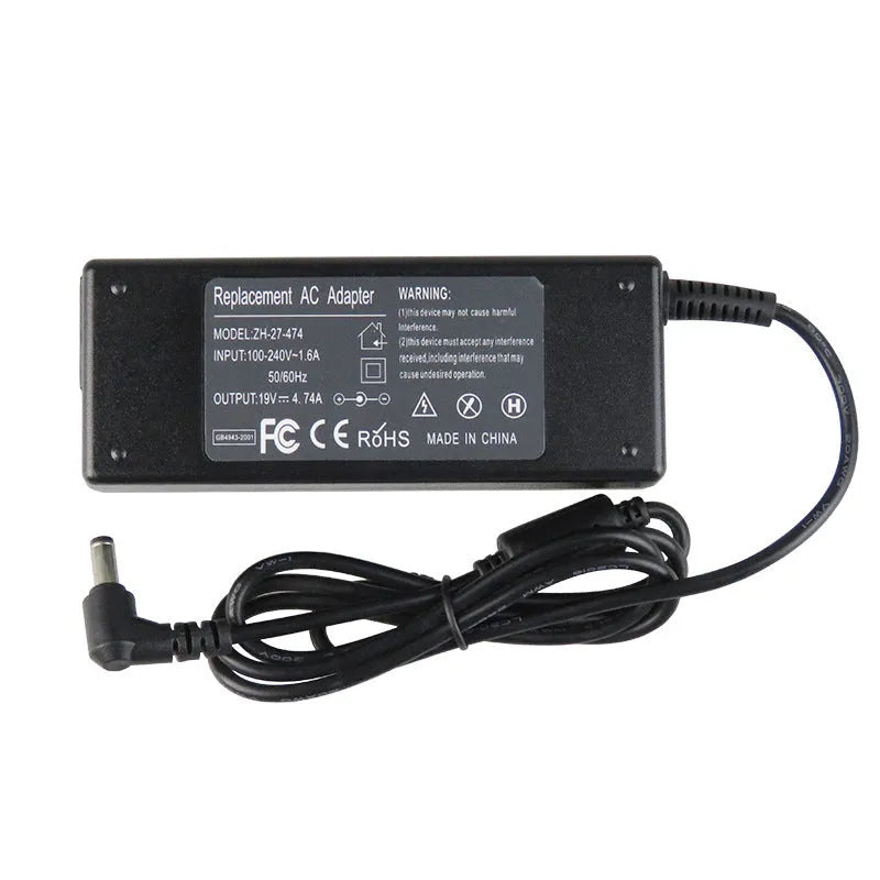 90W black multi-function notebook power adapter with 20 DC head connectors for universal charging