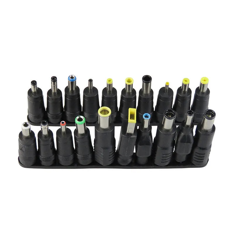 90W black multi-function notebook power adapter with 20 DC head connectors for universal charging