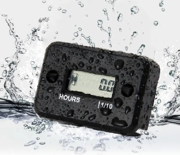 Waterproof LCD induction hour meter for motorcycle motorboat ATV gasoline engines 9999.9 hours